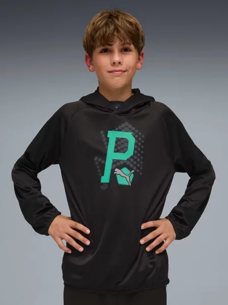 Дитяче Худі PUMA Active Sports Hoodie комбінований верх чорний