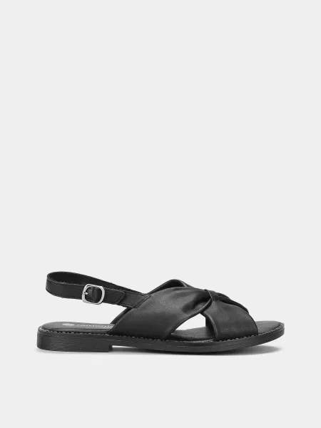 Кожаные босоножки Remonte черные