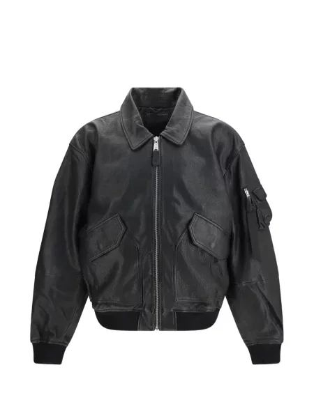 Geanta de piele Alpha Industries negru