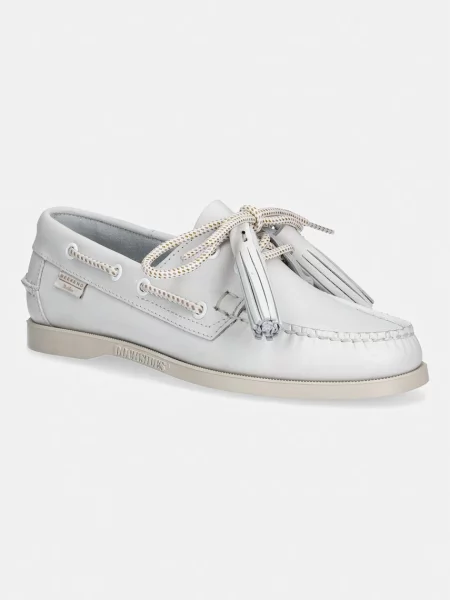 Weekend Max Mara mocasini de piele alb