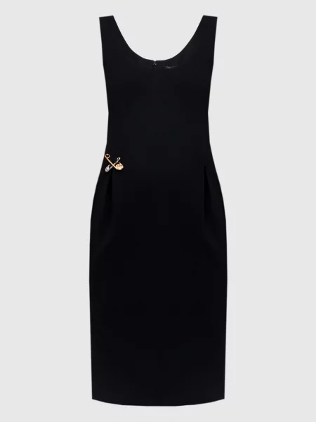 Сукня міні з декоративними булавками Versace чорна