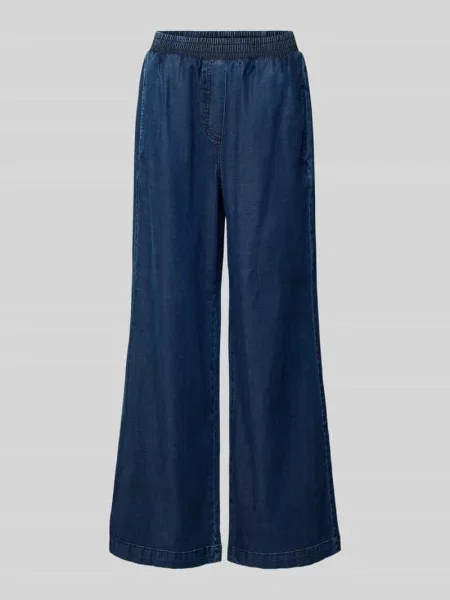 Spodnie materiałowe z szeroką nogawką z imitacji denimu Smith And Soul niebieskie