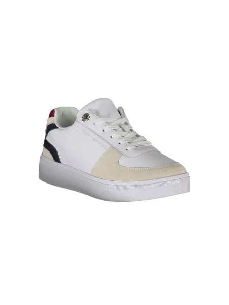 Wielobarwność trampki Tommy Hilfiger skórzane białe