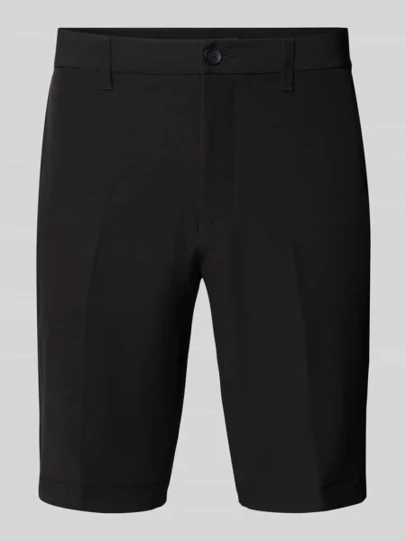 Szorty chinosy o kroju slim fit ze szlufkami na pasek Boss czarne