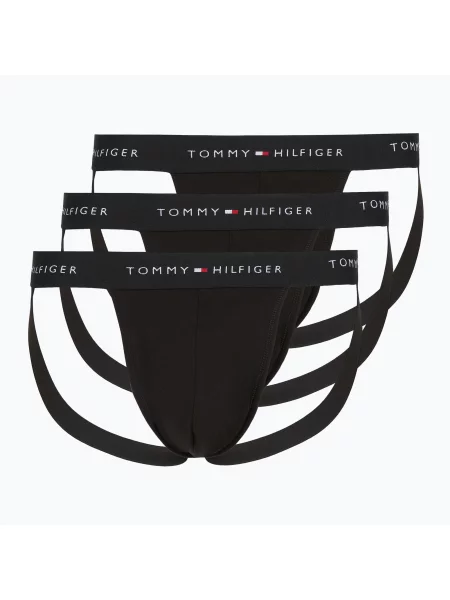 Slipuri pentru bărbați Tommy Hilfiger Cotton Jockst 3 pack black/black/black negru