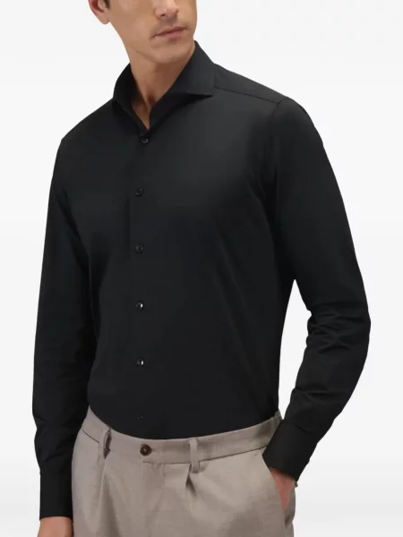 Cămașă Xacus din țesătură twill negru