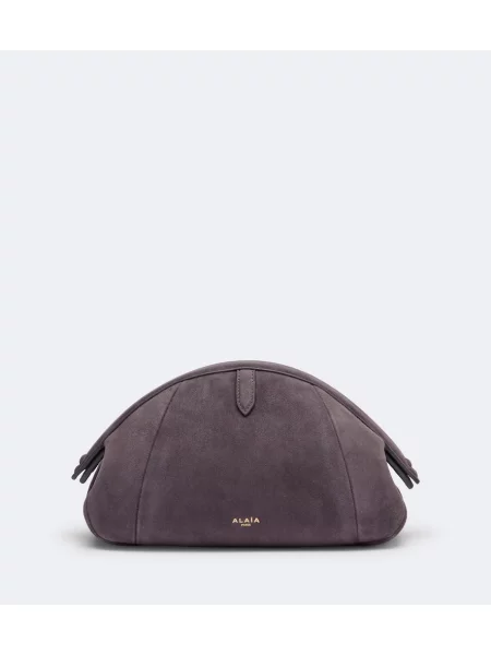 Portofel Alaïa din piele de căprioară violet