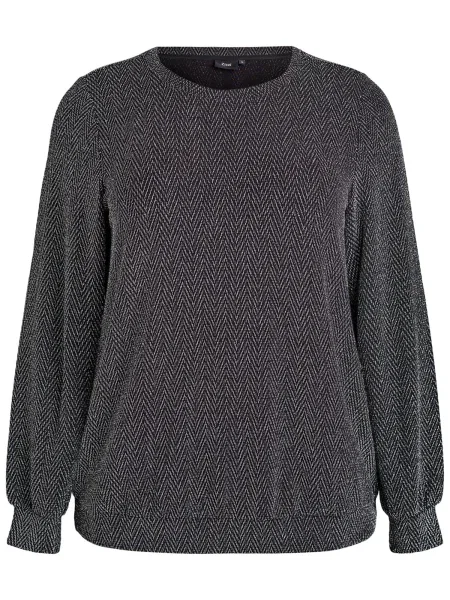 Zizzi Bluza Cadiana / srebro crna