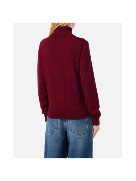 Sweter z golfem Iceberg wełniany czerwony