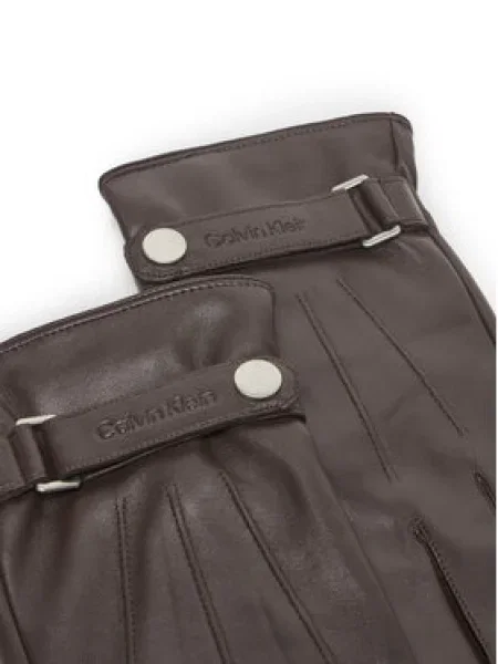 Calvin Klein Férfi kesztyű Logo Strap barna