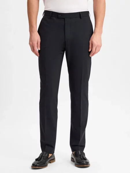 Finshley & Harding spodnie garniturowe Mitch Mężczyźni Modern Fit jednolity 24 niebieski