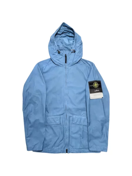Geacă Stone Island cu glugă cu strasuri albastru