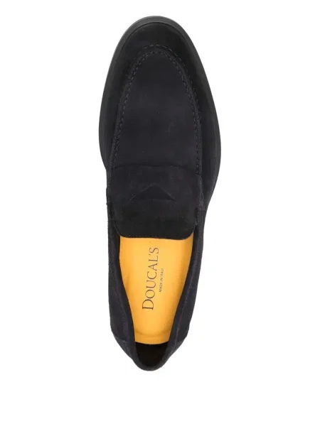 Pantofi loafer Doucal's din piele de căprioară albastru
