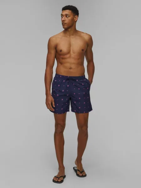 Szorty kąpielowe Nike Luxe Letter 7" Volley midnight navy granatowe