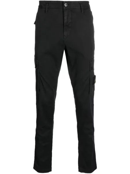 Pantaloni Stone Island cu strasuri conici negru