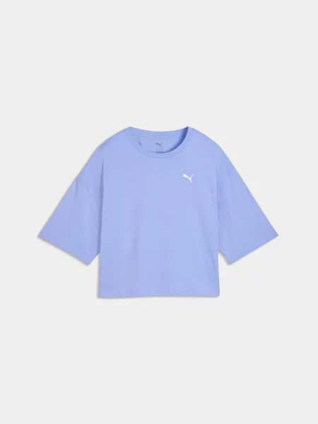 Футболка PUMA Wardrobe Ess Oversized Tee комбінований верх фіолетовий