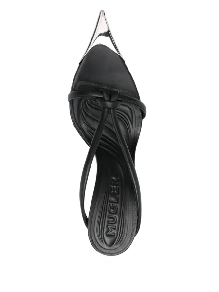 Sandale Mugler din piele negru