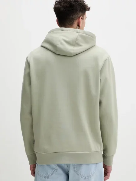 Vans bluza z kapturem z bawełną zielona