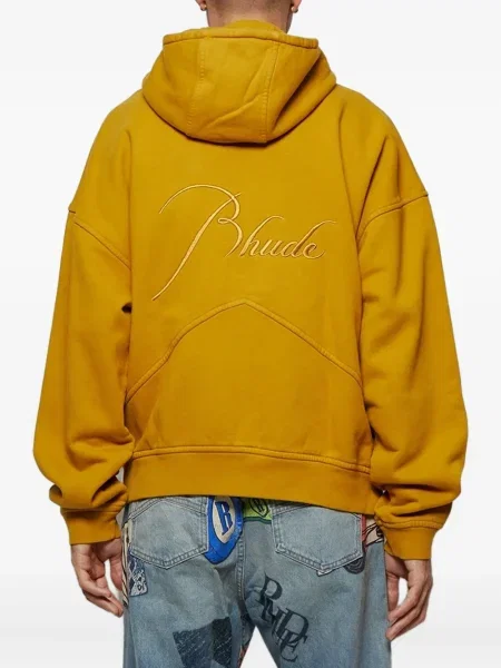 Hanorac cu glugă Rhude cu broderie galben