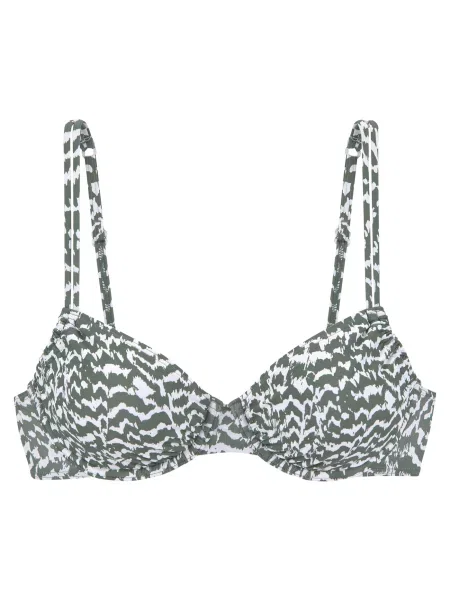 LASCANA Sutien costum de baie oliv alb