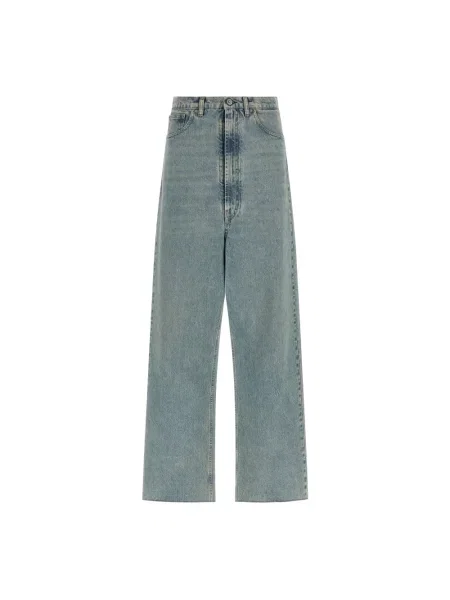 Szerokie jeansy Maison Margiela niebieskie