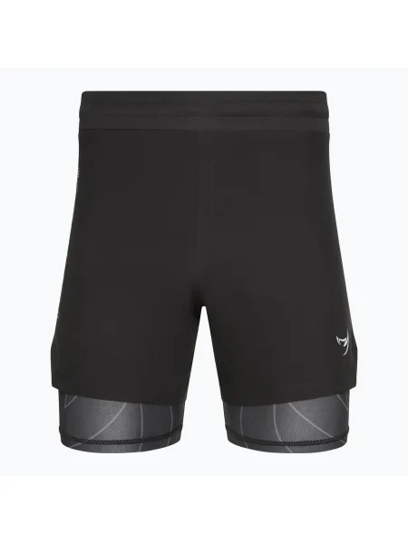 Мъжки шорти за тренировка FUMETSU Icon Dual Layer Fight black черно