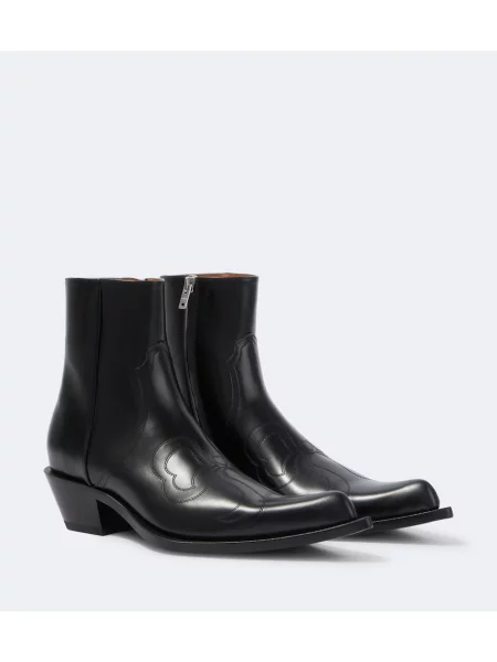 Botine Acne Studios din piele negru