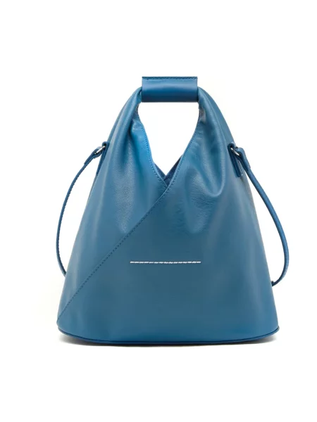 Torebka crossbody Mm6 Maison Margiela skórzana niebieska