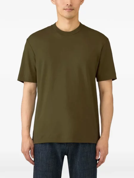 Scurt tricou Sunspel cu decolteu rotund verde