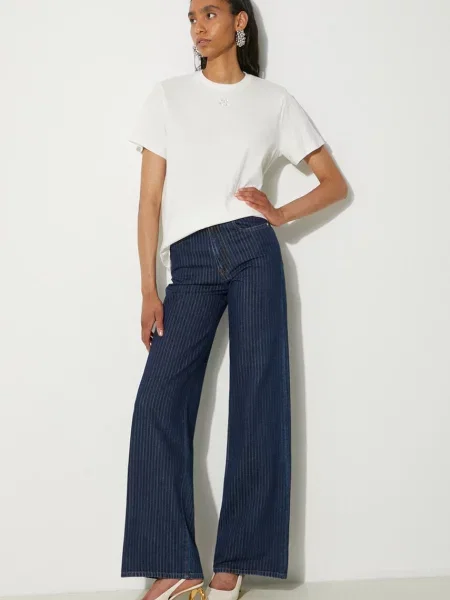 Kenzo jeansi Ayame Regular Waist Fit Jeans femei high waist