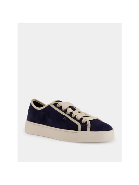 Sneakersy Santoni zamszowe niebieskie