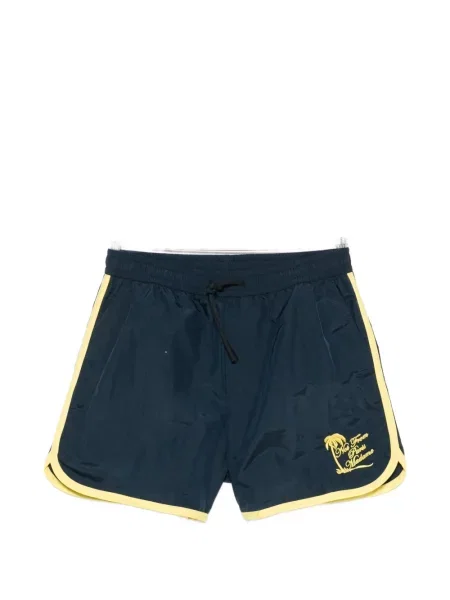 Pantaloni scurți Drole De Monsieur cu broderie albastru
