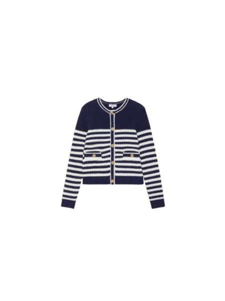 Sweter Suncoo w paski niebieski