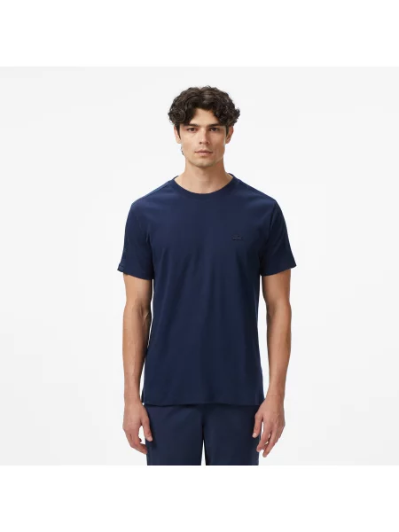 Lacoste T-Shirt Z Okrągłym Dekoltem Oversize granatowy