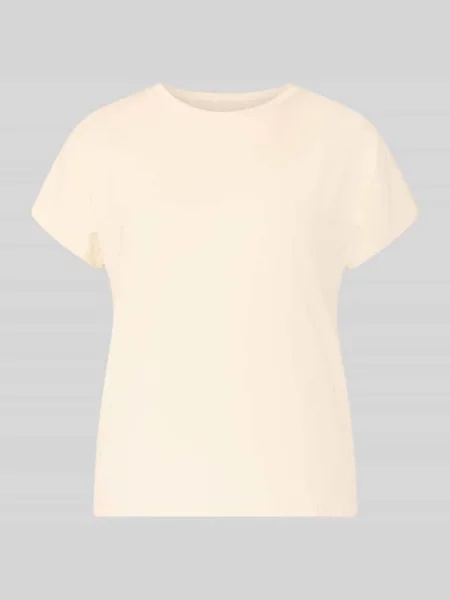 T-shirt o kroju regular fit z okrągłym dekoltem Schiesser beżowa