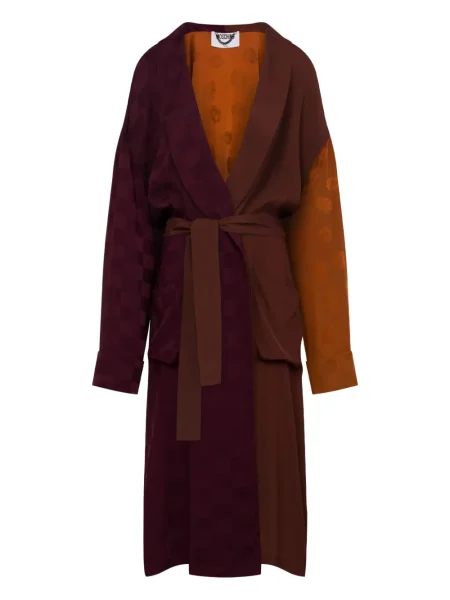 Palton Moschino în carouri maro