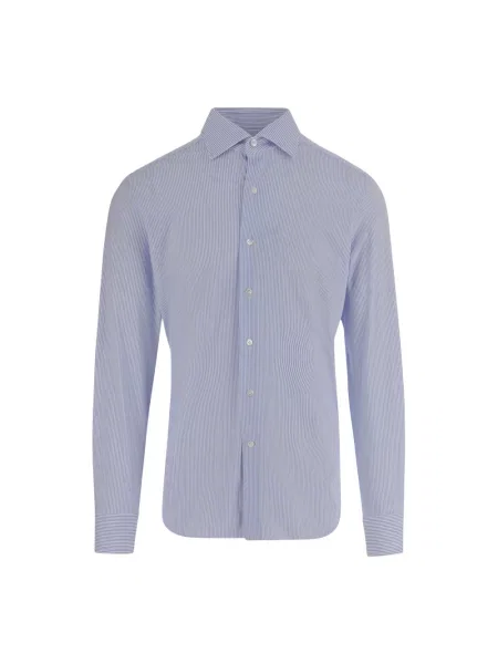 Koszula Alessandro Gherardi z dżerseju niebieska
