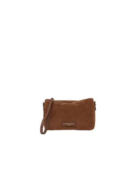 Gianni Chiarini torebka zamszowa NORA POUCH brązowa