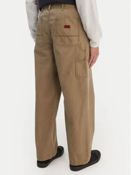 Quiksilver Džinsai Mercury Straight Out Wide Leg smėlio