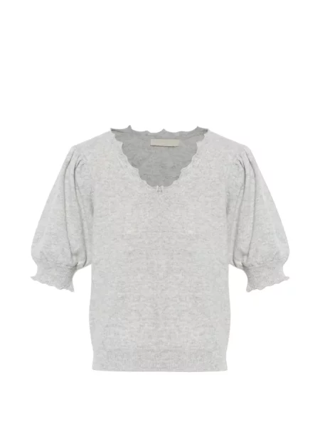 Tricou Ulla Johnson cu volane gri