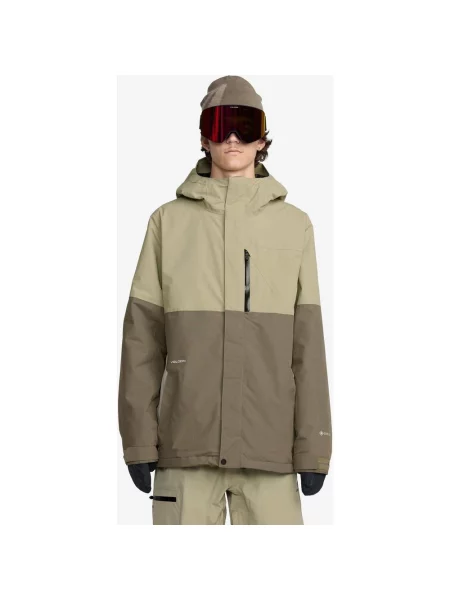Kurtka z kapturem Volcom L INS GORE-TEX brązowy S beżowy