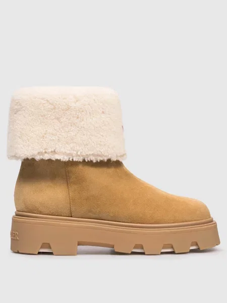 Замшеві черевики Aurea Mid на хутрі Moncler коричневі