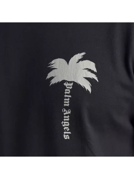 Tricou Palm Angels cu imagine gri