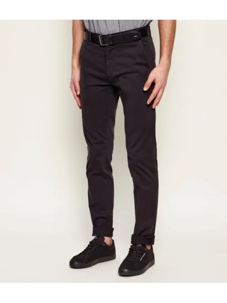 BOSS ORANGE Pantaloni chino negru