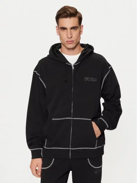 Guess Underwear Hanorac F-ZIP negru