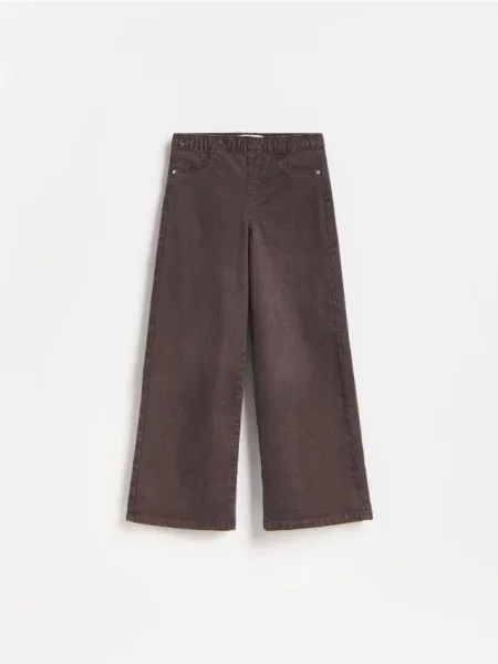 Reserved Джегінси wide leg темно коричневий