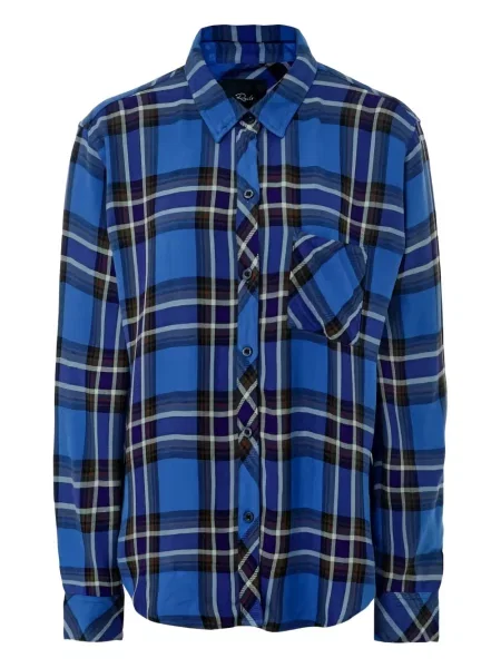 Cămașă Rails în carouri lungă albastru