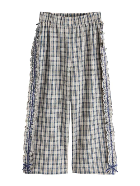Next Pantaloni ecru / bleumarin / negru alb