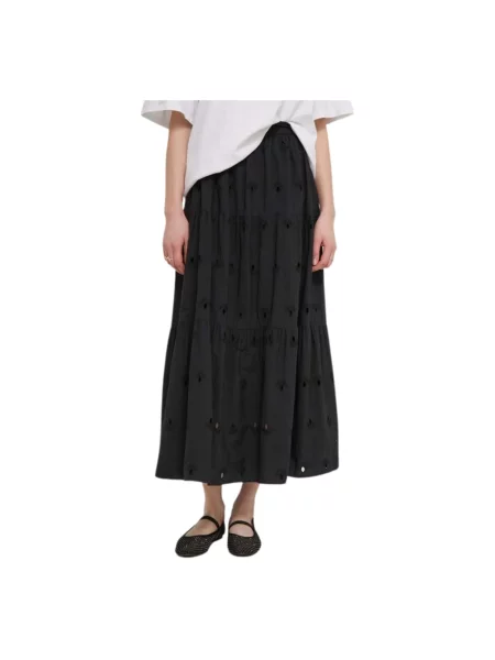 Spódnica maxi Desigual dzwony czarna