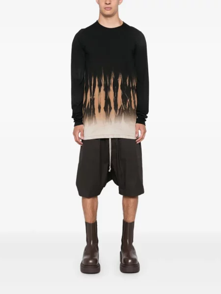 Raštuotas marškinėliai Rick Owens Drkshdw su abstrakčiu raštu juoda
